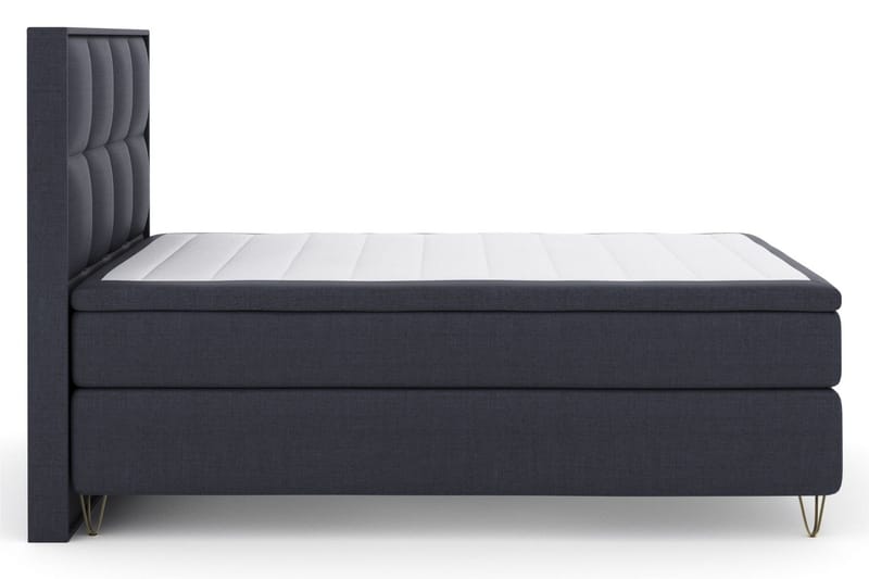 Select No 5 Komplett Sängpaket 160x200 Fast/Medium Latex - Blå/Metall V-form - Products - Möbler - Säng - Kontinentalsäng