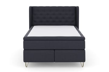 Select No 5 Komplett Sängpaket 160x200 Fast/Medium Latex - Blå/Metall V-form - Products - Möbler - Säng - Kontinentalsäng