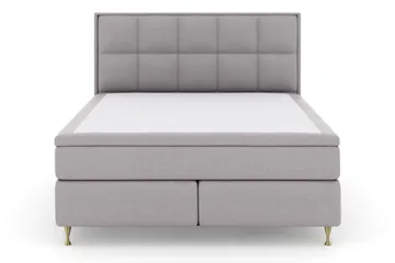 Select No 5 Komplett Sängpaket 160x200 Fast/Medium Latex - Ljusgrå/Guld - Products - Möbler - Säng - Kontinentalsäng