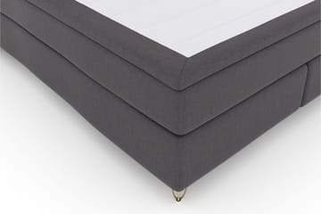 Select No 5 Komplett Sängpaket 160x200 Fast/Medium Latex - Mörkgrå/Metall V-form - Products - Möbler - Säng - Kontinentalsäng