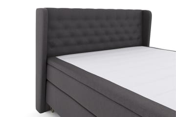Select No 5 Komplett Sängpaket 160x200 Fast/Medium Latex - Mörkgrå/Metall V-form - Products - Möbler - Säng - Kontinentalsäng