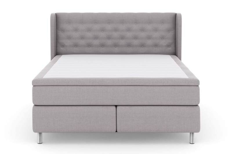 Select No 5 Komplett Sängpaket 160x200 Fast/Medium Watergel, Ljusgrå/Metall