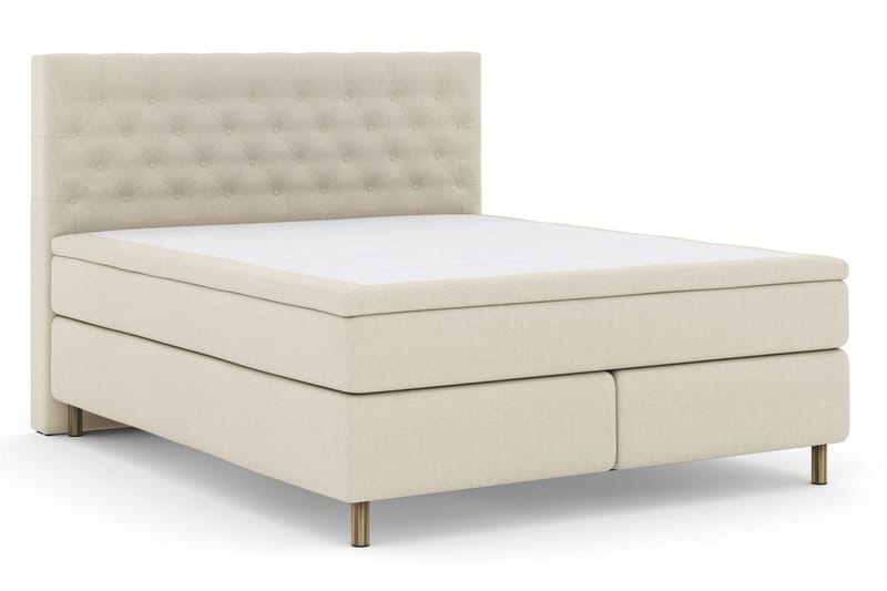 Select No 5 Komplett Sängpaket 210x210 Fast Latex - Beige/Koppar - Products - Möbler - Säng - Kontinentalsäng