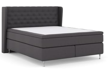 Select No 5 Komplett Sängpaket 210x210 Fast Watergel - Mörkgrå/Silver - Products - Möbler - Säng - Kontinentalsäng