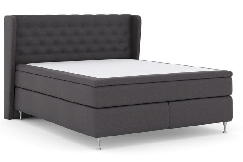 Select No 5 Komplett Sängpaket 210x210 Fast Watergel - Mörkgrå/Silver - Products - Möbler - Säng - Kontinentalsäng