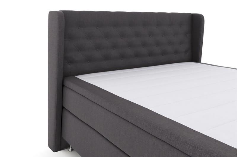 Select No 5 Komplett Sängpaket 210x210 Fast Watergel - Mörkgrå/Silver - Products - Möbler - Säng - Kontinentalsäng