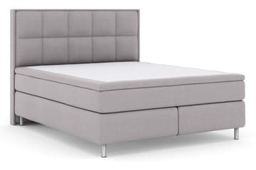 Select No 5 Komplett Sängpaket 210x210 Fast/Medium Latex - Ljusgrå/Metall - Products - Möbler - Säng - Kontinentalsäng