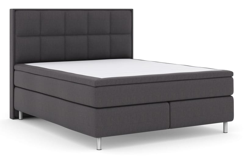 Select No 5 Komplett Sängpaket 210x210 Fast/Medium Latex - Mörkgrå/Metall - Products - Möbler - Säng - Kontinentalsäng