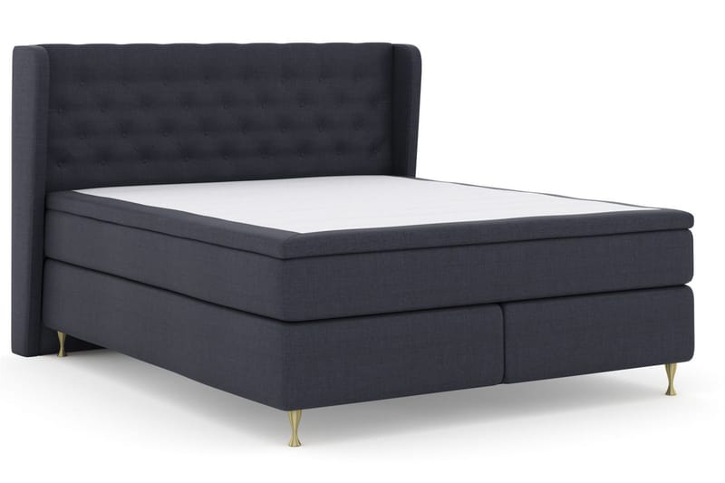 Select No 5 Komplett Sängpaket 210x210 Fast/Medium Watergel - Blå/Guld - Products - Möbler - Säng - Kontinentalsäng