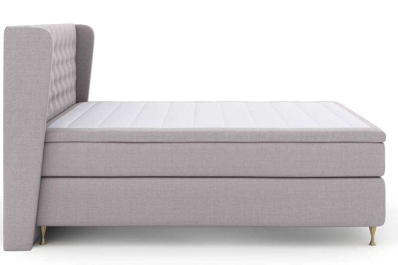 Select No 5 Komplett Sängpaket 210x210 Fast/Medium Watergel - Ljusgrå/Guld - Products - Möbler - Säng - Kontinentalsäng