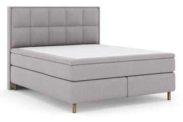 Select No 5 Komplett Sängpaket 210x210 Medium Latex - Ljusgrå/Koppar - Products - Möbler - Säng - Kontinentalsäng