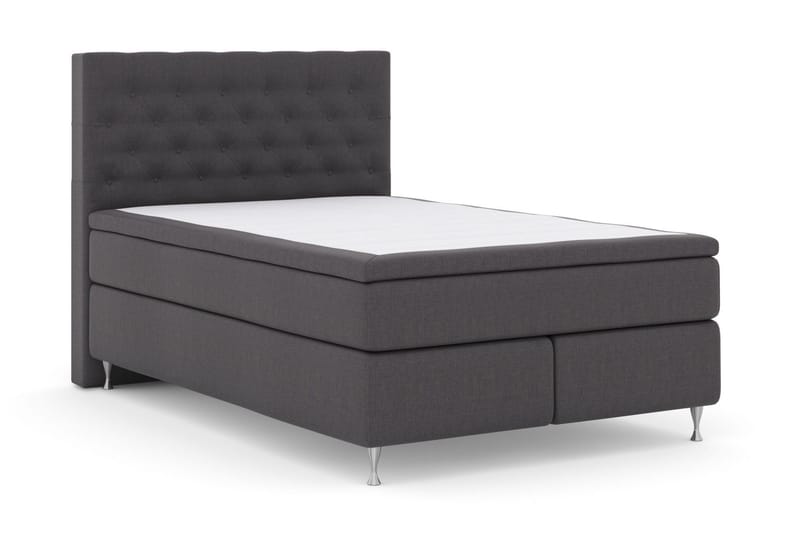 Select No 5 Kontinentalsäng 140x200 Fast Latex - Mörkgrå/Silver - Products - Möbler - Säng - Kontinentalsäng