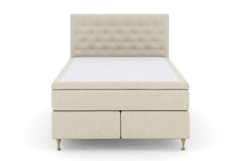 Select No 5 Kontinentalsäng 140x200 Fast/Medium Latex, Beige/Guld
