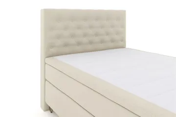 Select No 5 Kontinentalsäng 140x200 Fast/Medium Latex - Beige/Metall V-Form - Products - Möbler - Säng - Kontinentalsäng