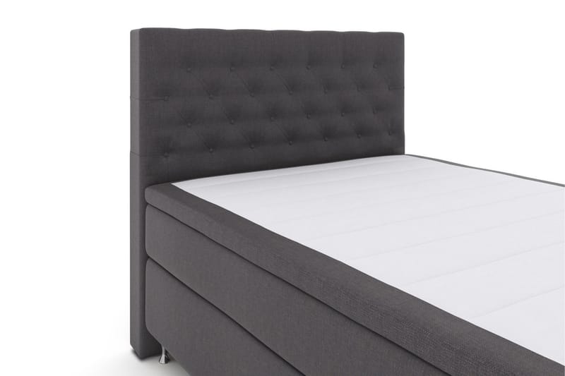 Select No 5 Kontinentalsäng 140x200 Fast/Medium Latex - Mörkgrå/Silver - Products - Möbler - Säng - Kontinentalsäng