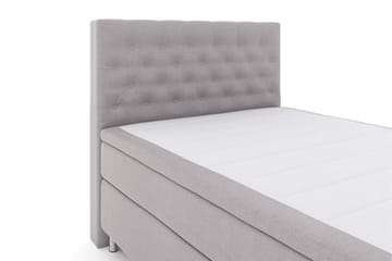 Select No 5 Kontinentalsäng 140x200 Fast/Medium Watergel - Ljusgrå/Metall - Products - Möbler - Säng - Kontinentalsäng