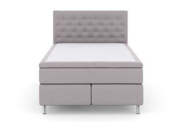 Select No 5 Kontinentalsäng 140x200 Fast/Medium Watergel - Ljusgrå/Metall - Products - Möbler - Säng - Kontinentalsäng