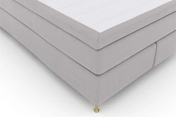 Select No 5 Kontinentalsäng 140x200 Medium Watergel - Ljusgrå/Guld - Products - Möbler - Säng - Kontinentalsäng