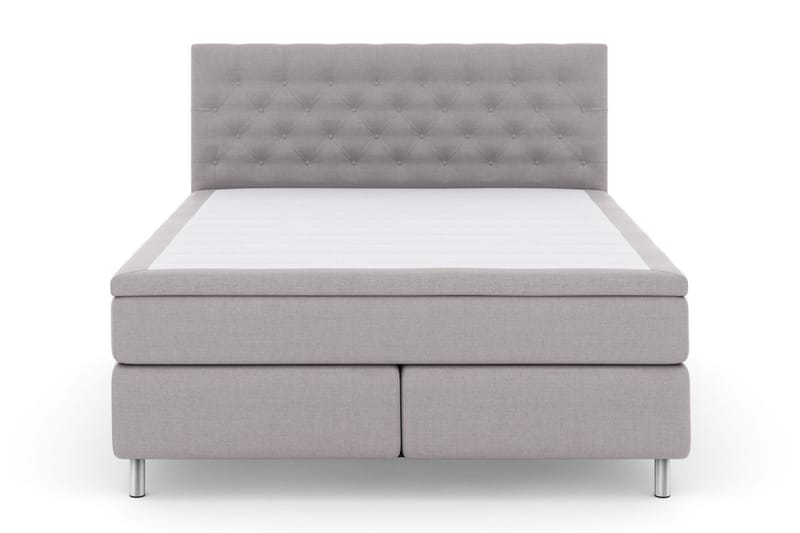 Select No 5 Kontinentalsäng 160x200 Fast/Medium Latex, Ljusgrå/Metall