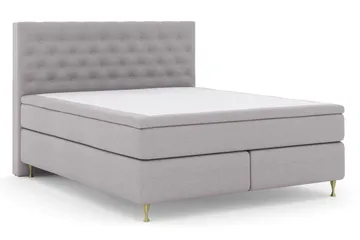 Select No 5 Kontinentalsäng 160x200 Medium Watergel - Ljusgrå/Guld - Products - Möbler - Säng - Kontinentalsäng
