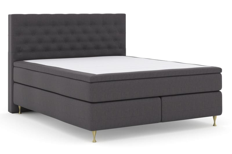 Select No 5 Kontinentalsäng 160x200 Medium Watergel - Mörkgrå/Guld - Products - Möbler - Säng - Kontinentalsäng
