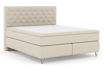 Select No 5 Kontinentalsäng 180x200 Fast Watergel - Beige/Metall V-Form - Products - Möbler - Säng - Kontinentalsäng