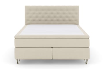 Select No 5 Kontinentalsäng 210x210 Fast Watergel - Beige/Metall V-Form - Products - Möbler - Säng - Kontinentalsäng