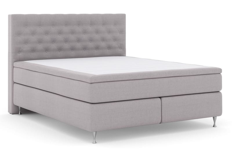 Select No 5 Kontinentalsäng 210x210 Fast Watergel - Ljusgrå/Silver - Products - Möbler - Säng - Kontinentalsäng