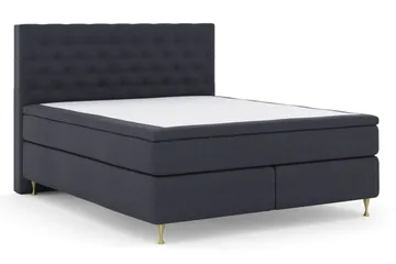 Select No 5 Kontinentalsäng 210x210 Fast/Medium Watergel - Blå/Guld - Products - Möbler - Säng - Kontinentalsäng