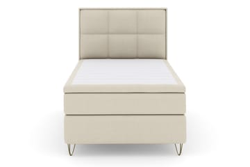 Select No 6 Komplett Sängpaket 120x200 Fast Memory/Pocket - Beige/Metall V-form - Products - Möbler - Säng - Enkelsäng