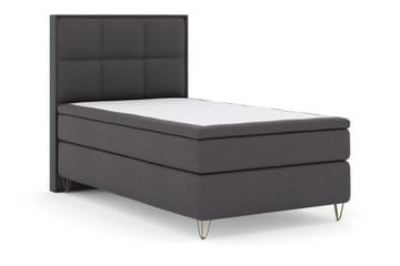 Select No 6 Komplett Sängpaket 120x200 Fast Memory/Pocket - Mörkgrå/Metall V-form - Products - Möbler - Säng - Enkelsäng