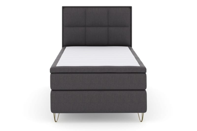 Select No 6 Komplett Sängpaket 120x200 Fast Memory/Pocket - Mörkgrå/Metall V-form - Products - Möbler - Säng - Enkelsäng