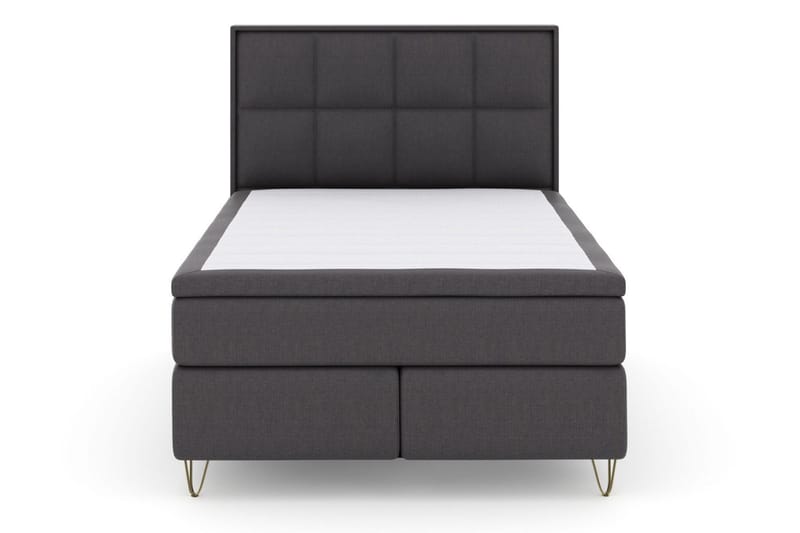 Select No 6 Komplett Sängpaket 140x200 Fast Memory/Pocket - Mörkgrå/Metall V-form - Products - Möbler - Säng - Kontinentalsäng