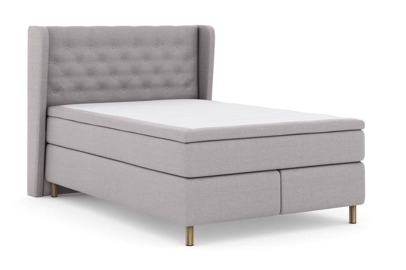 Select No 6 Komplett Sängpaket 140x200 Medium Latex/Memory - Ljusgrå/Koppar - Products - Möbler - Säng - Kontinentalsäng