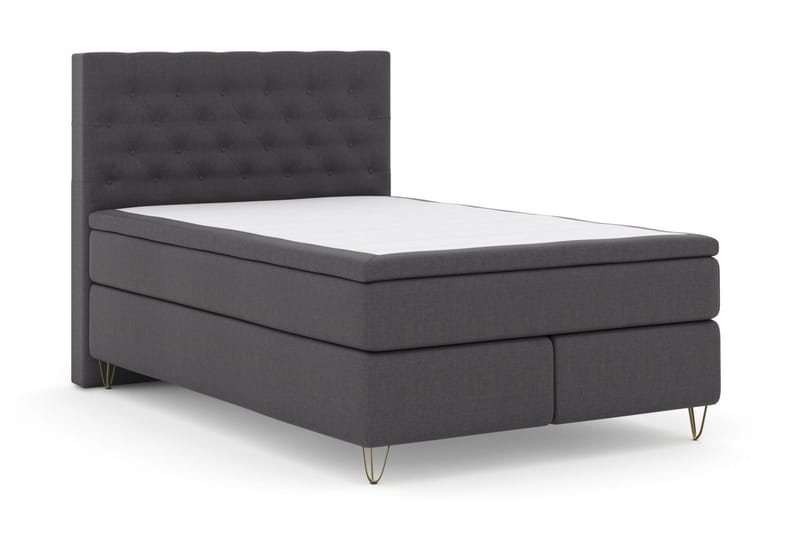 Select No 6 Komplett Sängpaket 140x200 Medium Watergel - Mörkgrå/Metall V-form - Products - Möbler - Säng - Kontinentalsäng