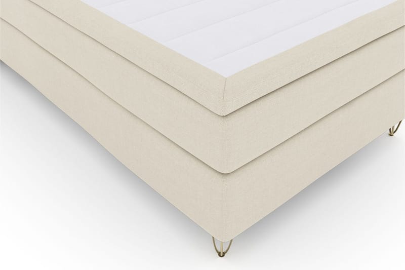 Select No 6 Kontinentalsäng 120x200 Fast Memory/Pocket - Beige/Metall V-Form - Products - Möbler - Säng - Enkelsäng