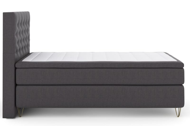 Select No 6 Kontinentalsäng 120x200 Fast Memory/Pocket - Mörkgrå/Metall V-Form - Products - Möbler - Säng - Enkelsäng