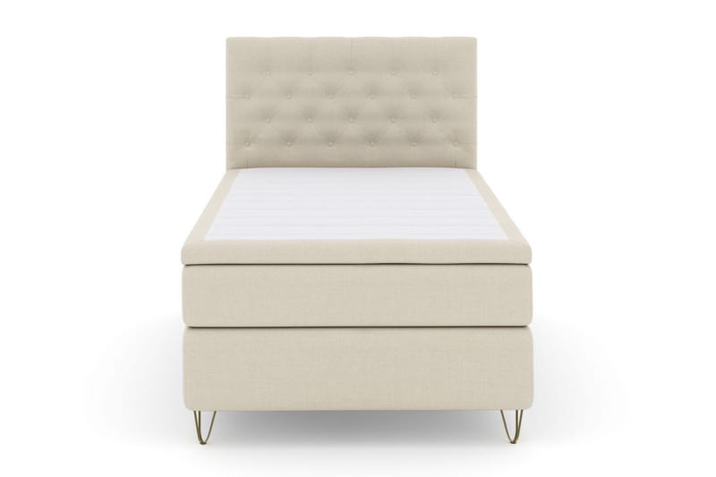 Select No 6 Kontinentalsäng 120x200 Medium Memory/Pocket - Beige/Metall V-Form - Products - Möbler - Säng - Enkelsäng