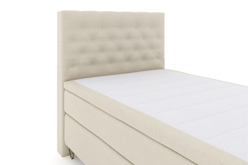 Select No 6 Kontinentalsäng 120x200 Medium Memory/Pocket - Beige/Metall V-Form - Products - Möbler - Säng - Enkelsäng