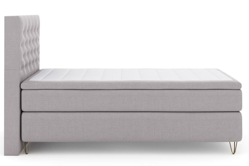 Select No 6 Kontinentalsäng 120x200 Medium Memory/Pocket - Ljusgrå/Metall V-Form - Products - Möbler - Säng - Enkelsäng