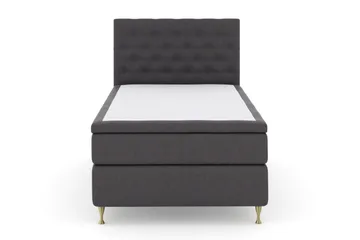 Select No 6 Kontinentalsäng 120x200 Medium Memory/Pocket - Mörkgrå/Guld - Products - Möbler - Säng - Enkelsäng