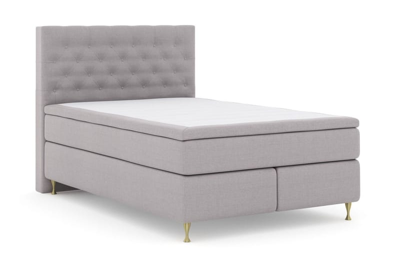 Select No 6 Kontinentalsäng 140x200 Fast Watergel - Ljusgrå/Guld - Products - Möbler - Säng - Kontinentalsäng