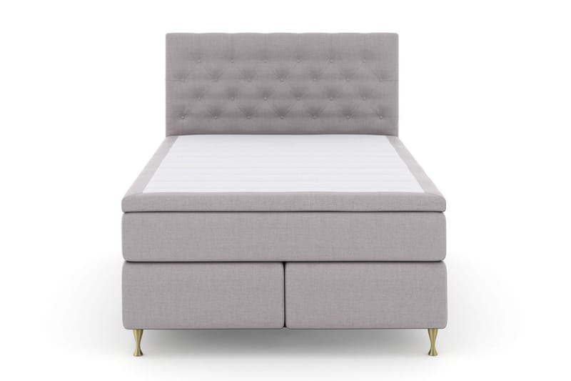 Select No 6 Kontinentalsäng 140x200 Fast Watergel - Ljusgrå/Guld - Products - Möbler - Säng - Kontinentalsäng