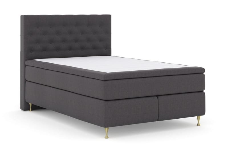 Select No 6 Kontinentalsäng 140x200 Fast Watergel - Mörkgrå/Guld - Products - Möbler - Säng - Kontinentalsäng