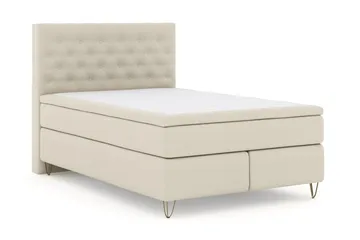 Select No 6 Kontinentalsäng 160x200 Fast/Medium Watergel - Beige/Metall V-Form - Products - Möbler - Säng - Kontinentalsäng