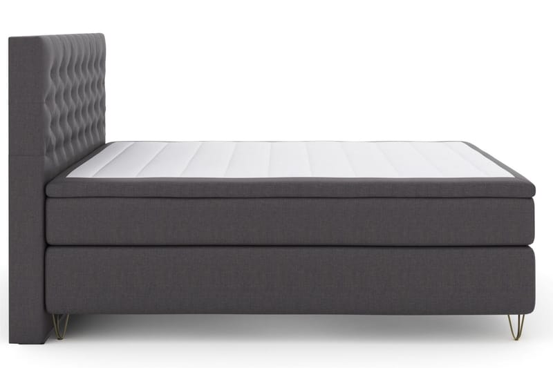 Select No 6 Kontinentalsäng 160x200 Medium Memory/Pocket - Mörkgrå/Metall V-Form - Products - Möbler - Säng - Kontinentalsäng