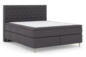 Select No 6 Kontinentalsäng 180x200 Fast/Medium Latex/Memory - Mörkgrå/Guld - Products - Möbler - Säng - Kontinentalsäng