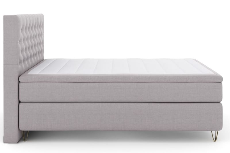 Select No 6 Kontinentalsäng 180x200 Medium Memory/Pocket - Ljusgrå/Metall V-Form - Products - Möbler - Säng - Kontinentalsäng