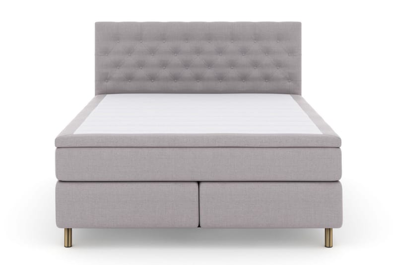 Select No 6 Kontinentalsäng 210x210 Fast/Medium Watergel - Ljusgrå/Koppar - Products - Möbler - Säng - Kontinentalsäng