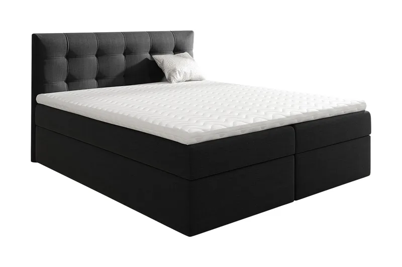 Skaftå Kontinentalsäng 140x200 - Svart/Vit - Products - Möbler - Säng - Säng med förvaring